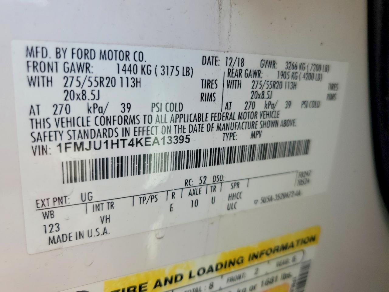 2019 FORD EXPEDITION