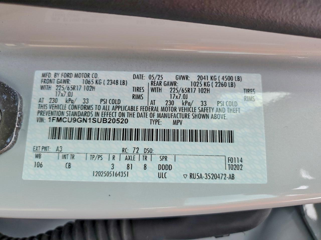 2025 FORD ESCAPE
