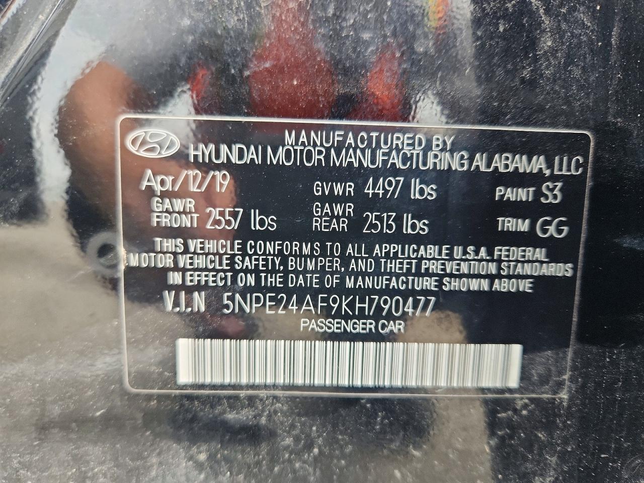 2019 HYUNDAI SONATA