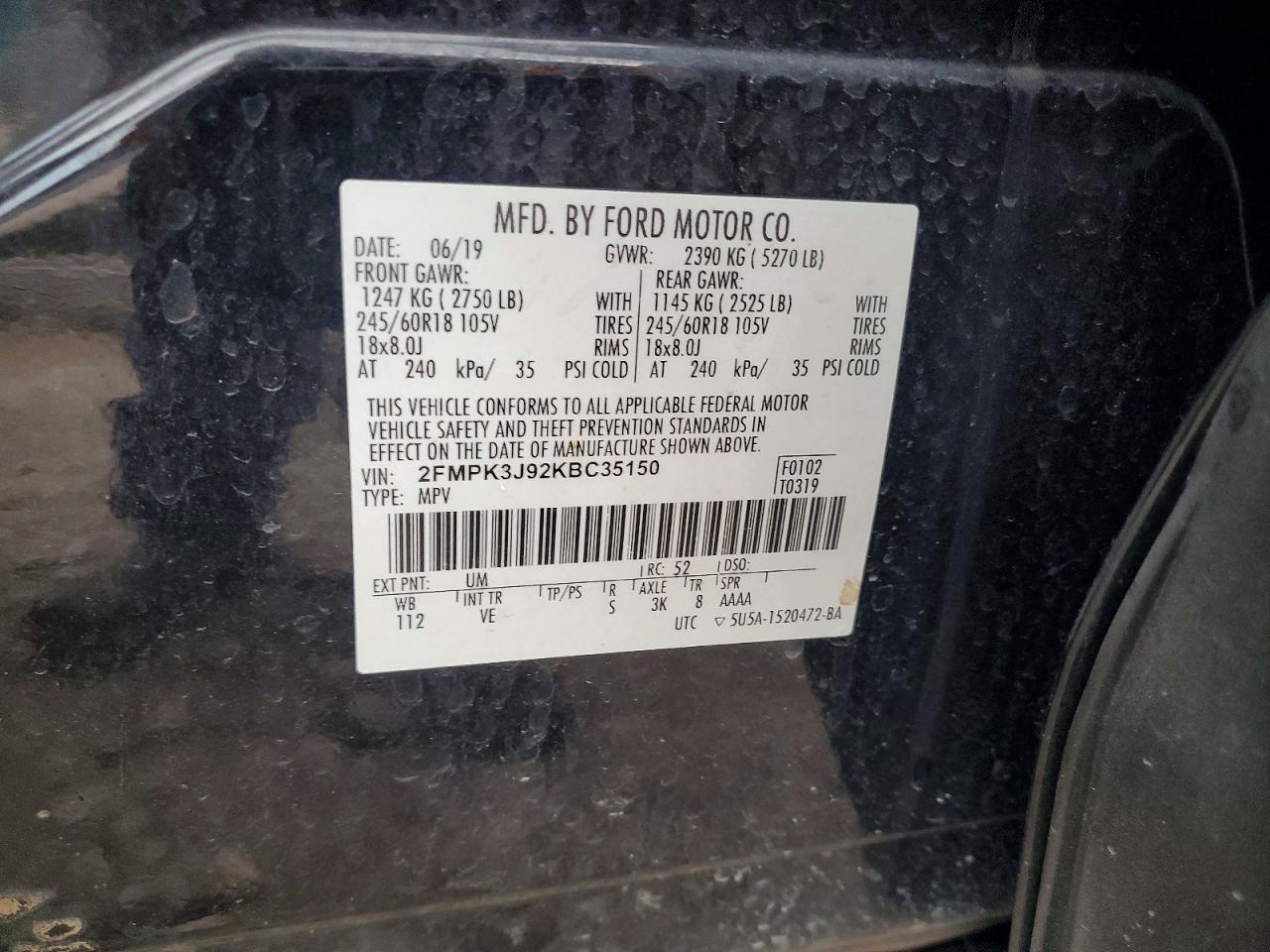 2019 FORD EDGE