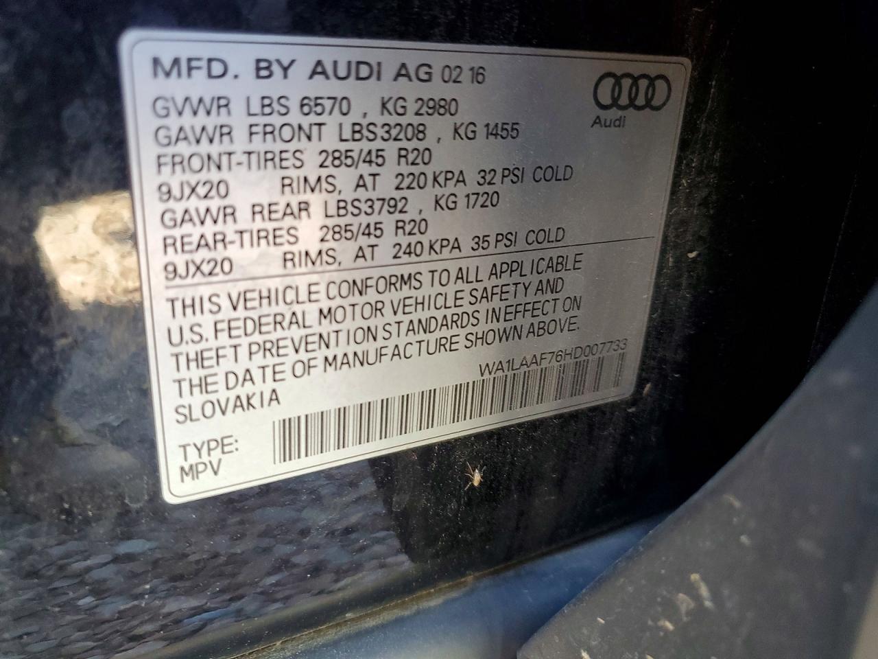 2017 AUDI Q7