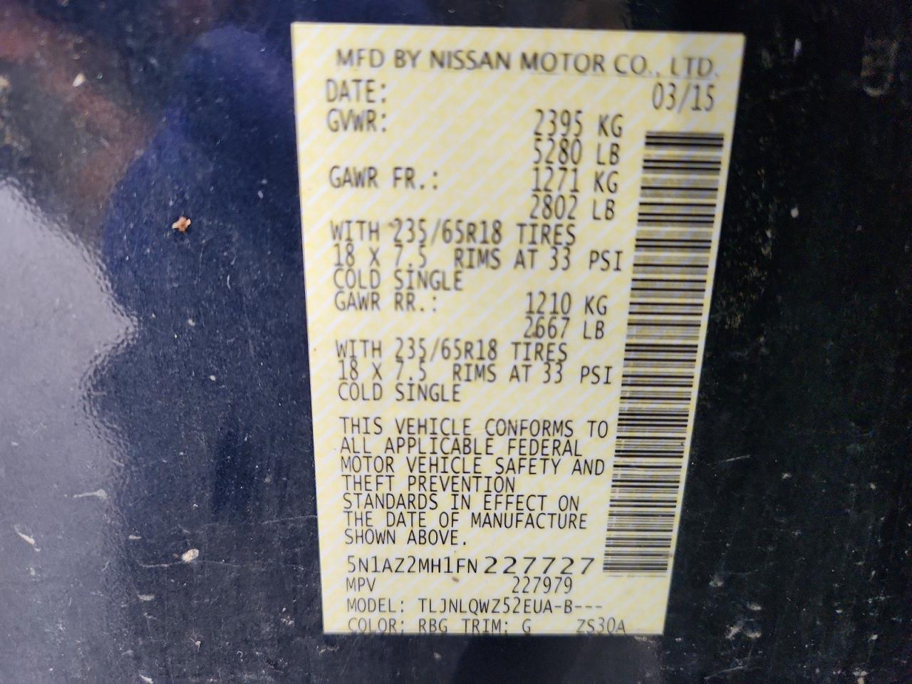 2015 NISSAN MURANO