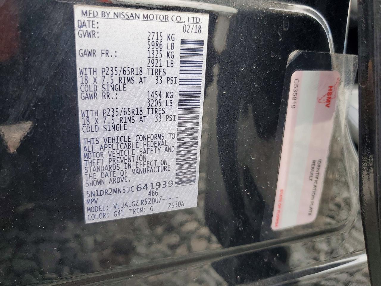 2018 NISSAN PATHFINDER
