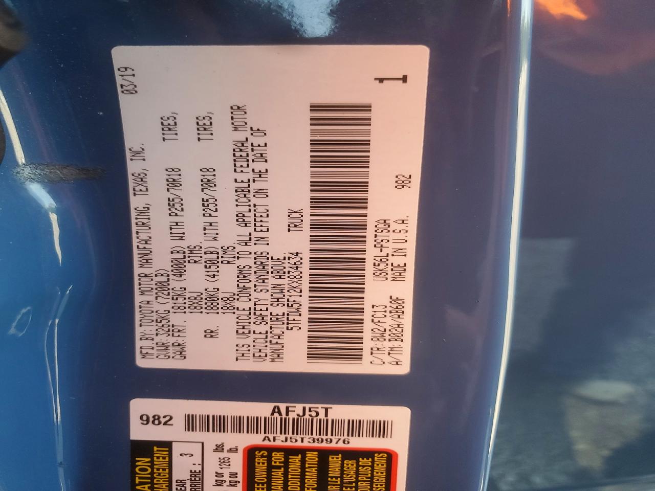 2019 TOYOTA TUNDRA