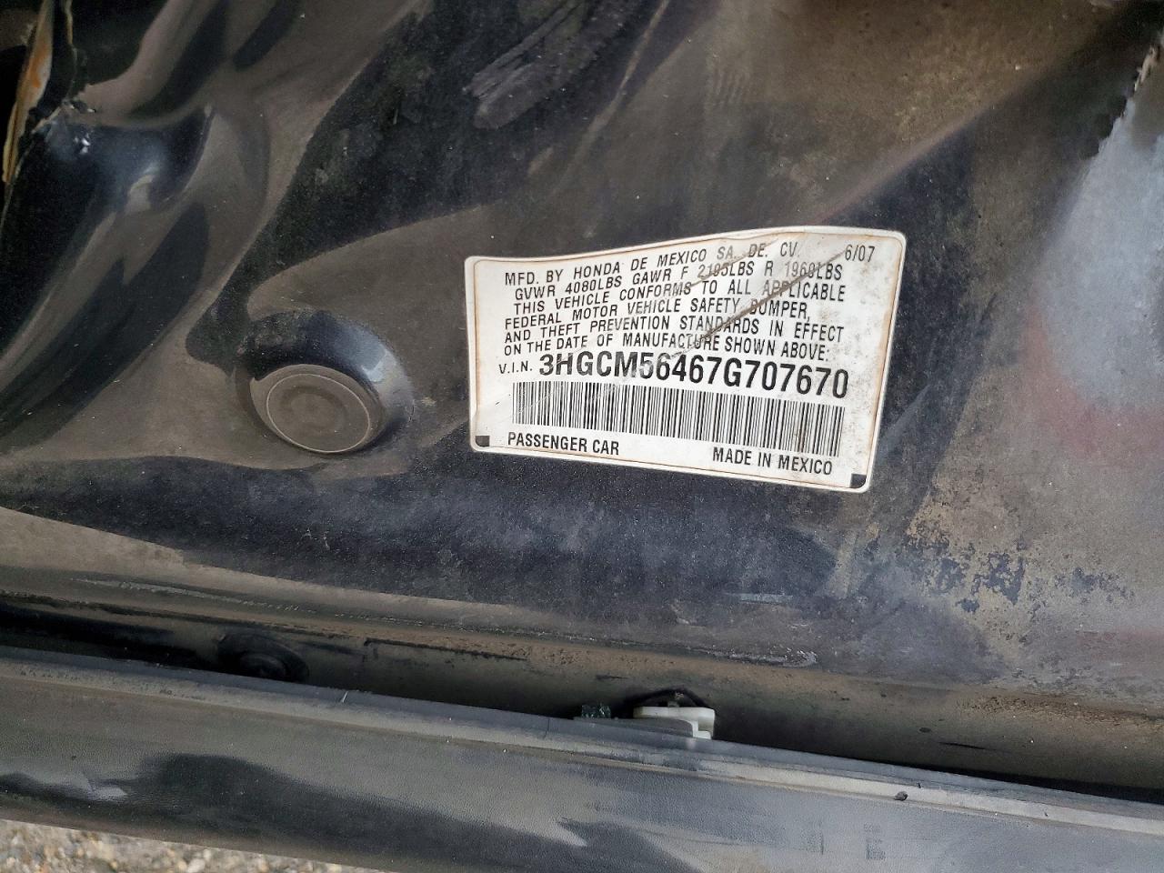 2007 HONDA ACCORD