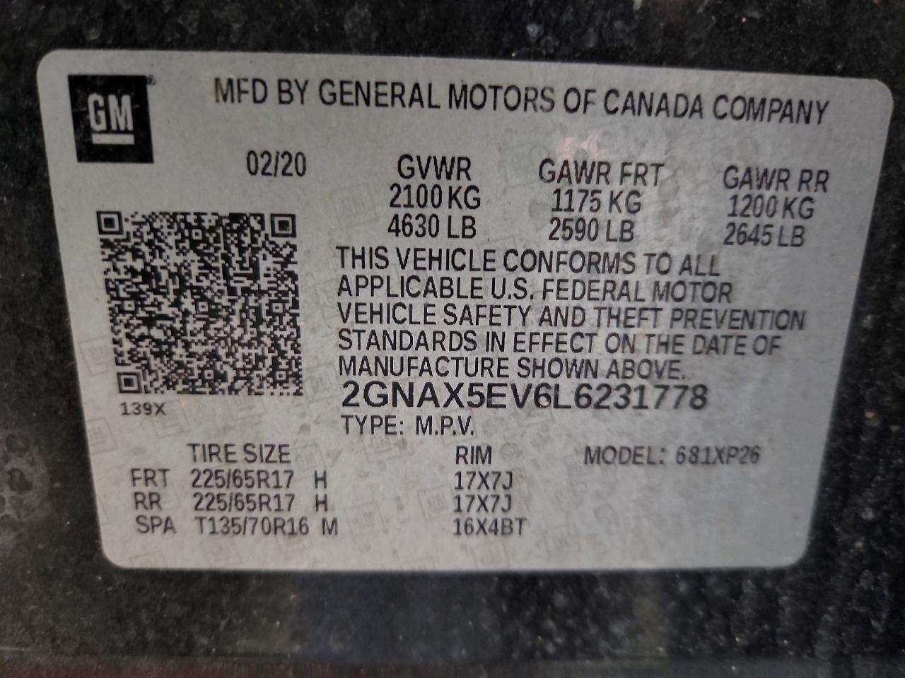 2020 CHEVROLET EQUINOX