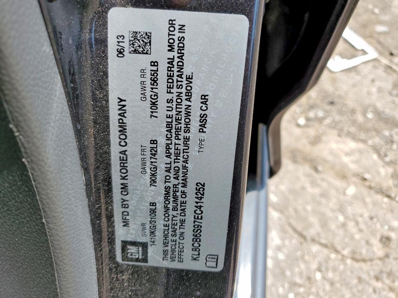 2014 CHEVROLET SPARK