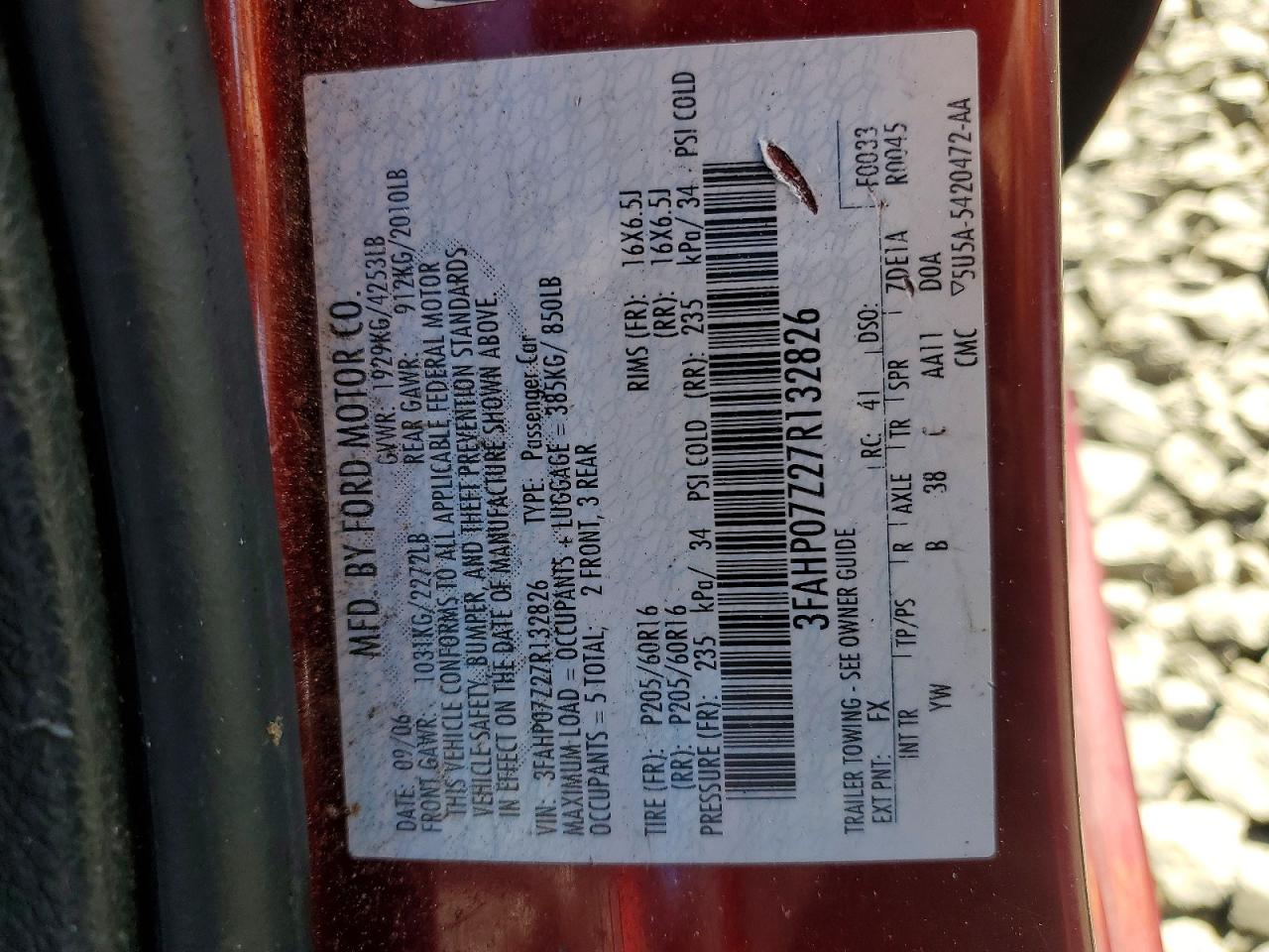2007 FORD FUSION