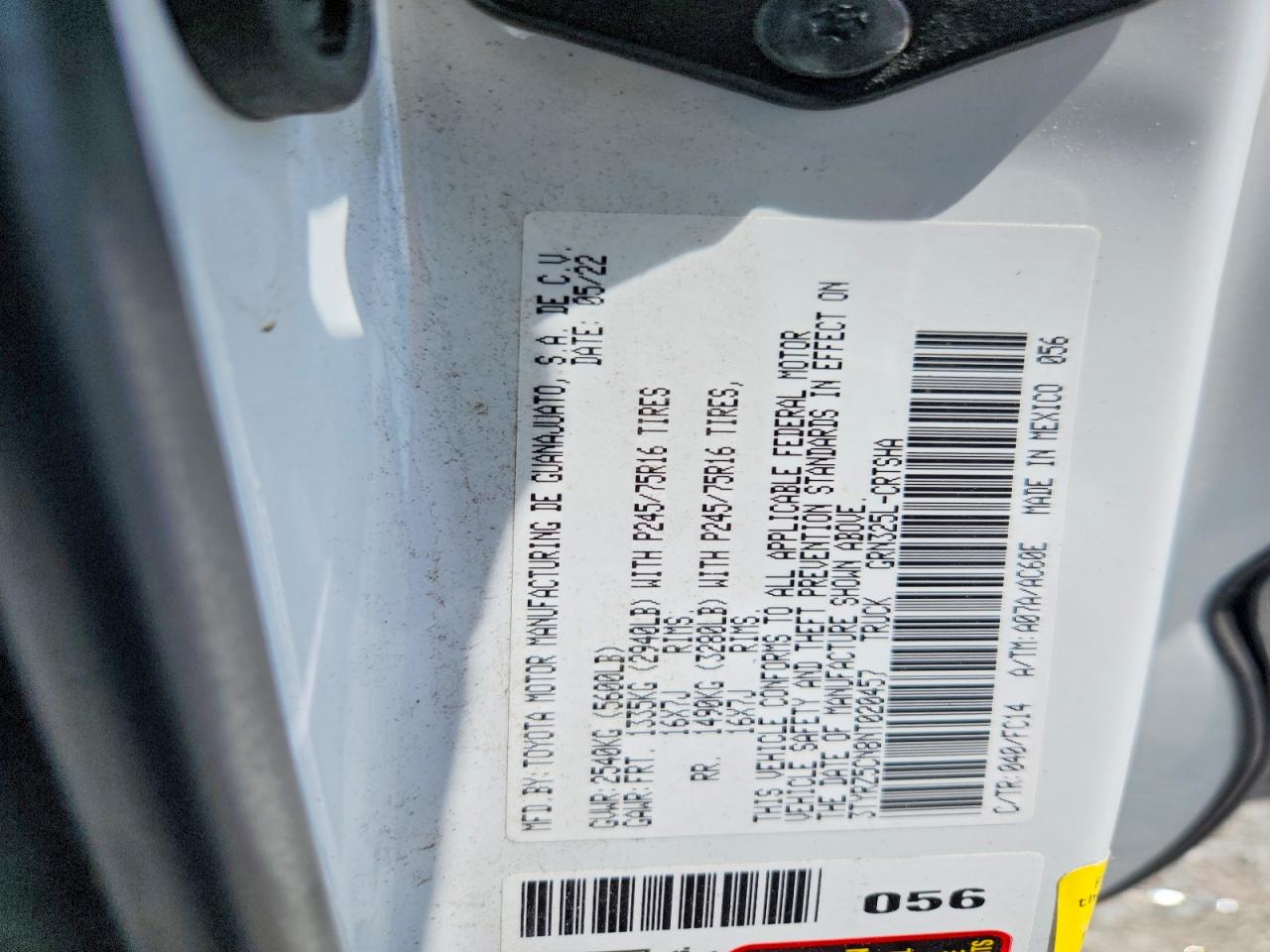 2022 TOYOTA TACOMA