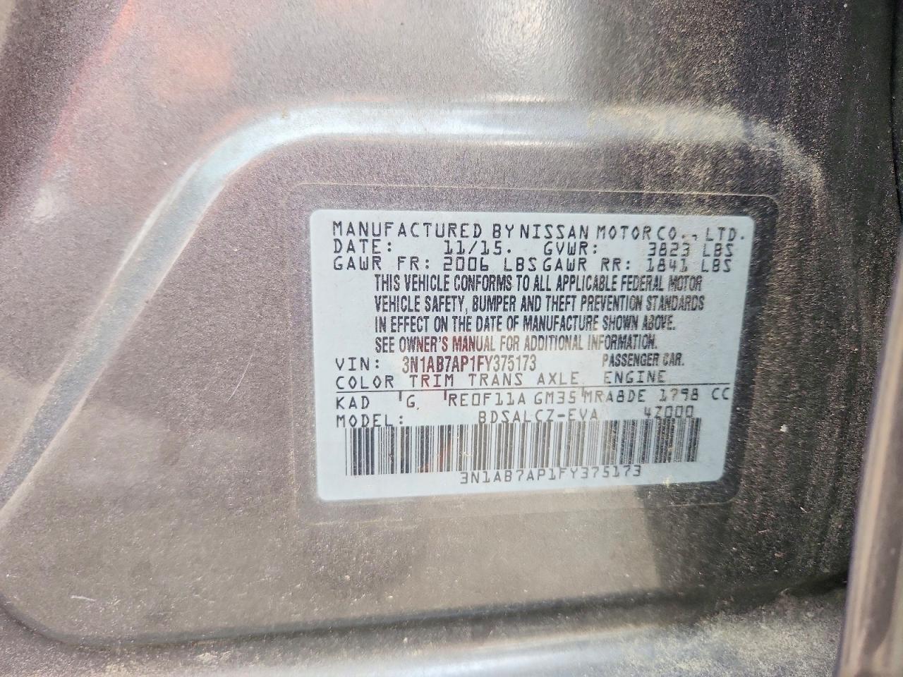 2015 NISSAN SENTRA