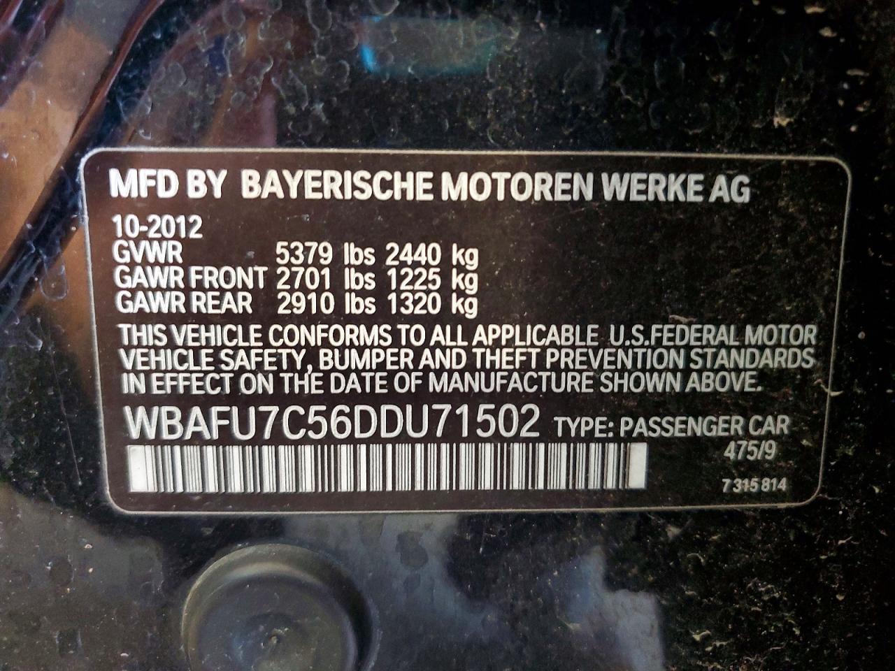 2013 BMW 5 SERIES