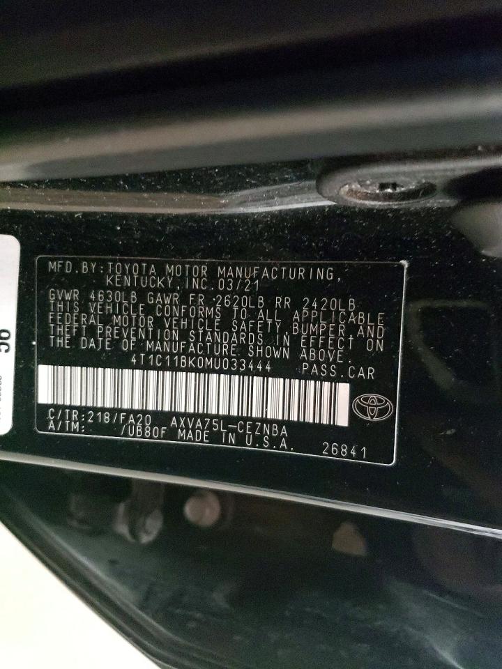 2021 TOYOTA CAMRY