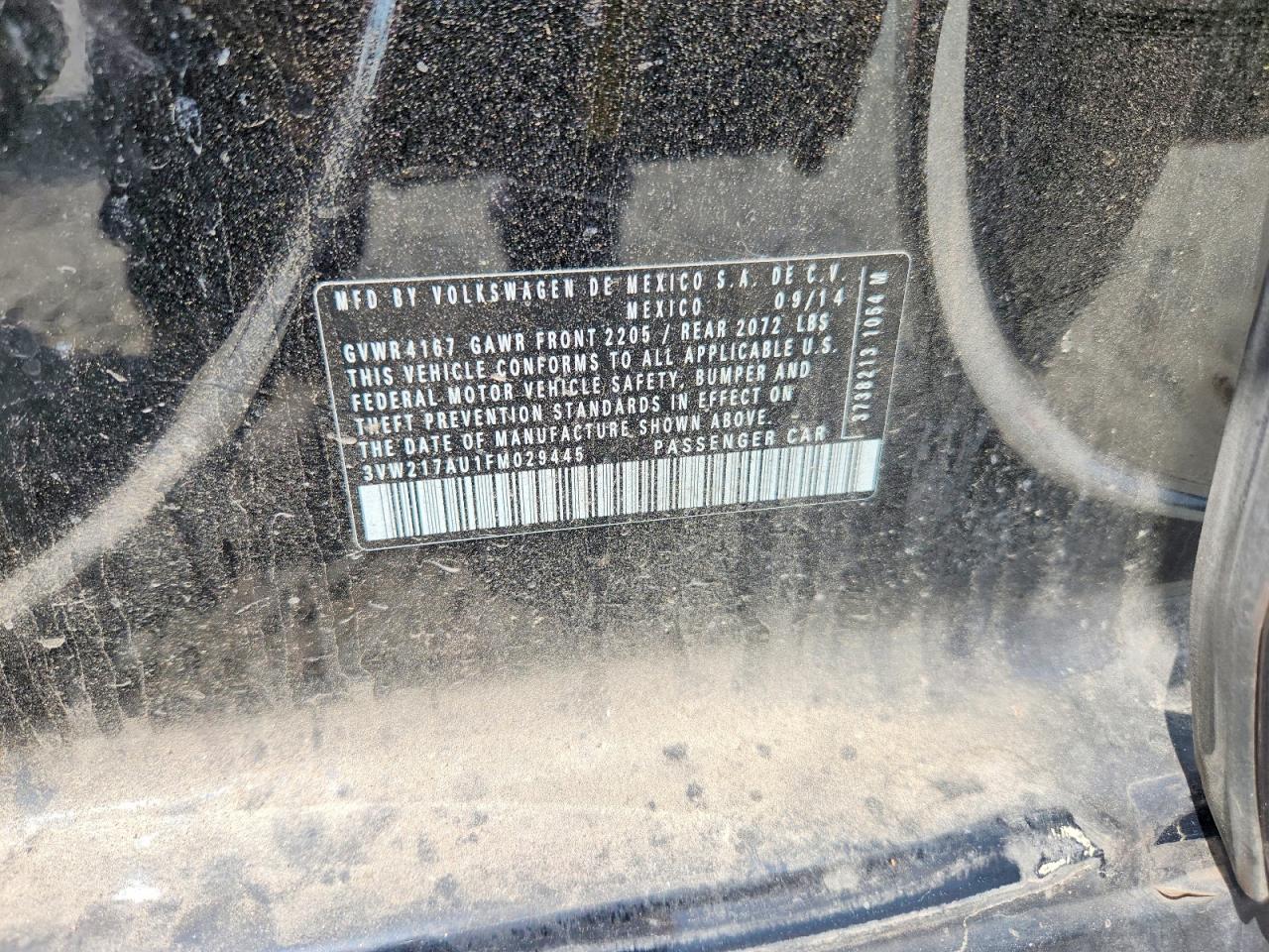 2015 VOLKSWAGEN GOLF