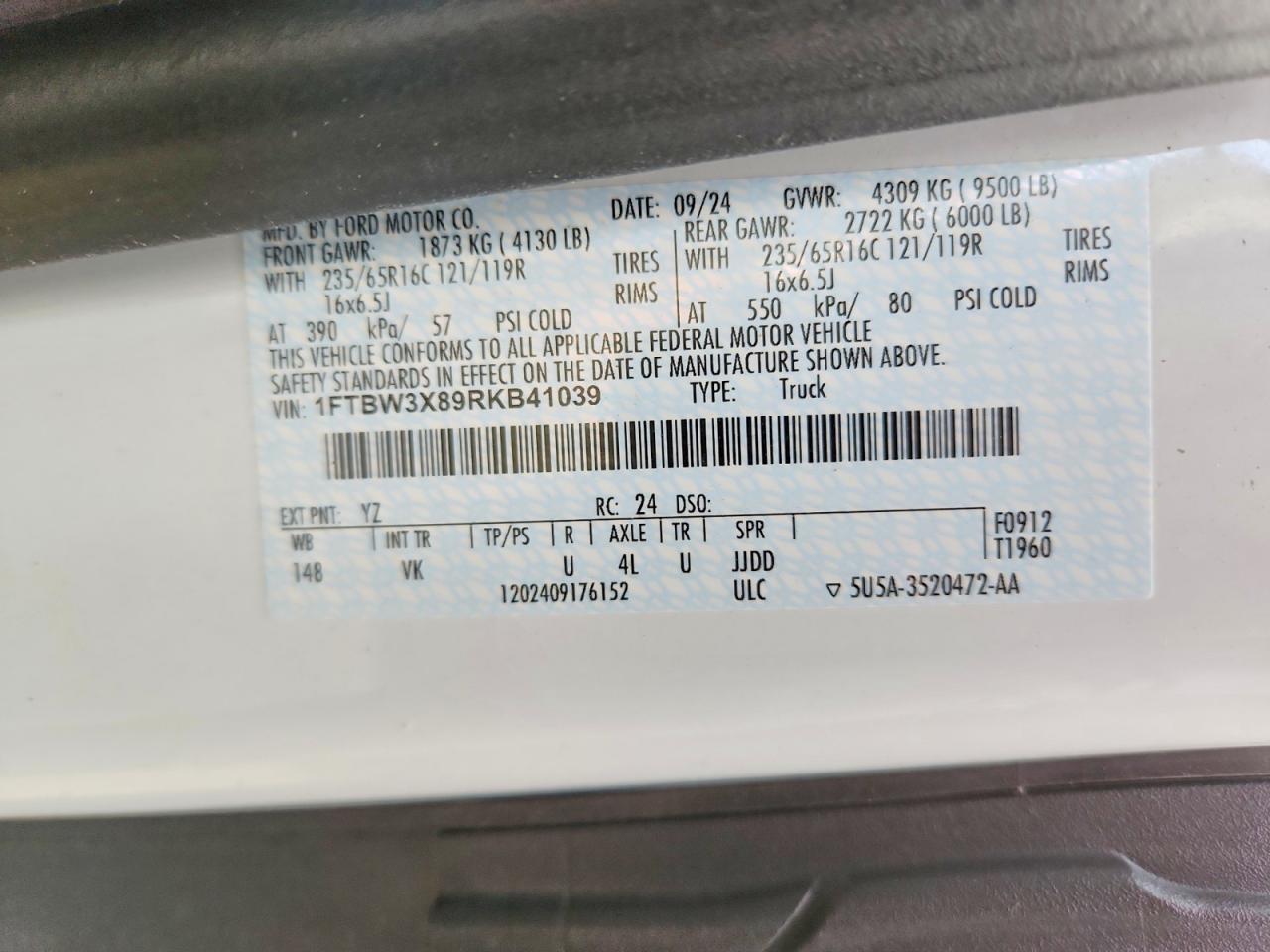 2024 FORD TRANSIT