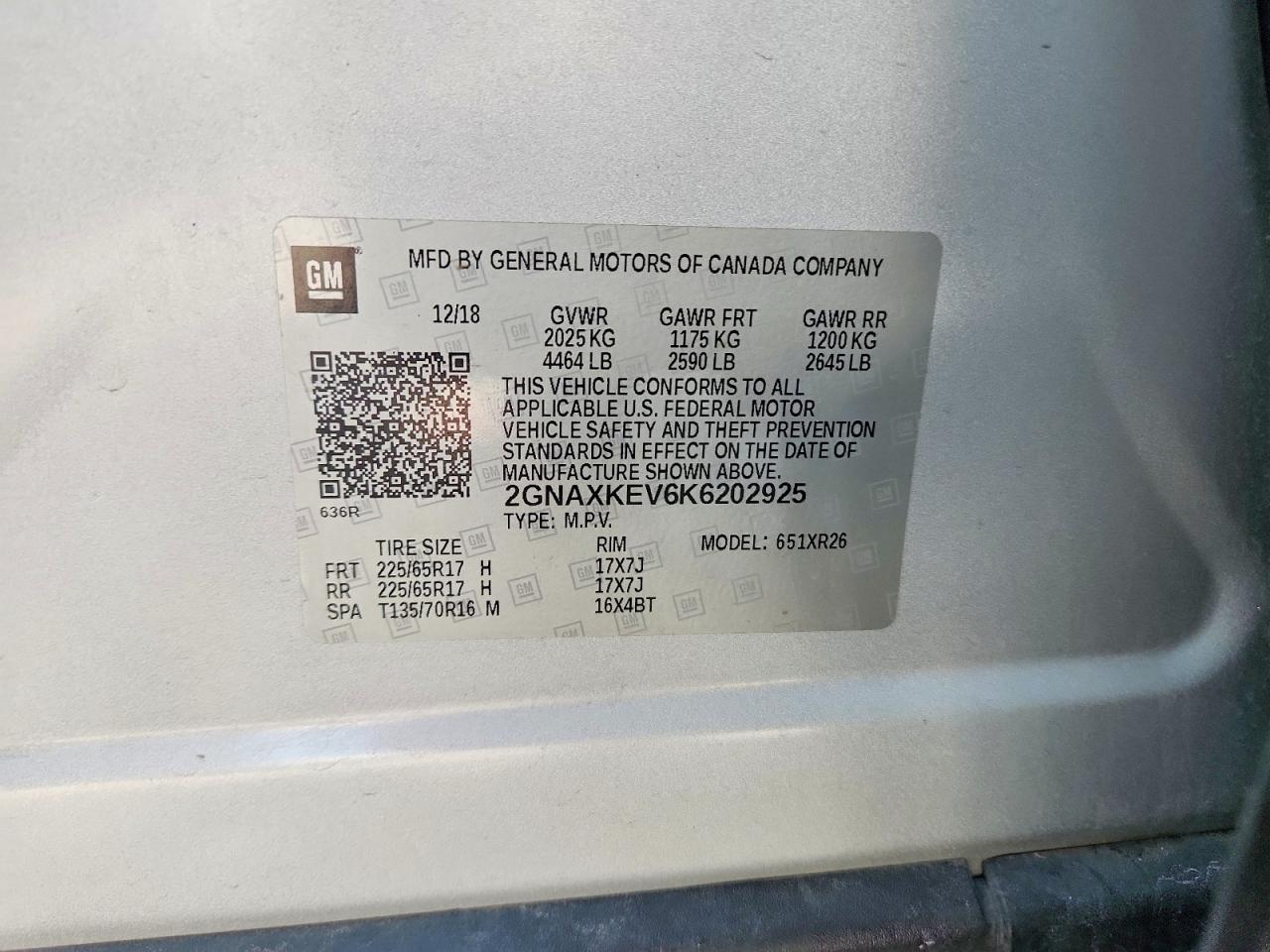 2019 CHEVROLET EQUINOX