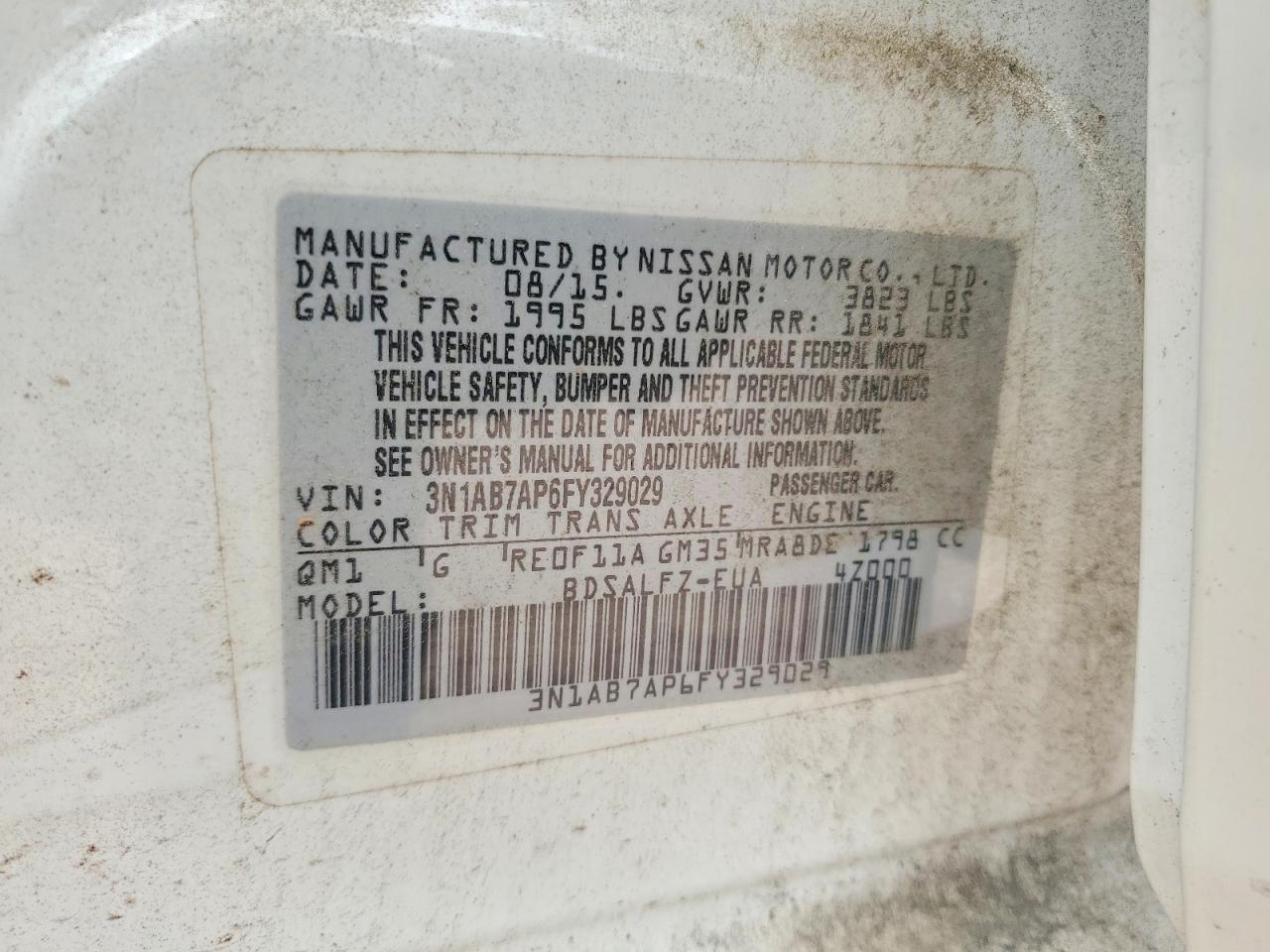 2015 NISSAN SENTRA