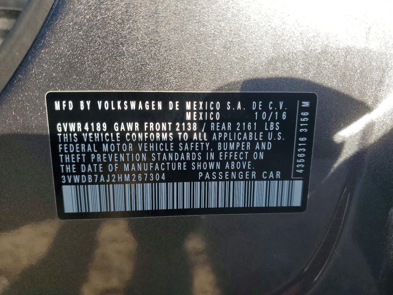 2017 VOLKSWAGEN JETTA