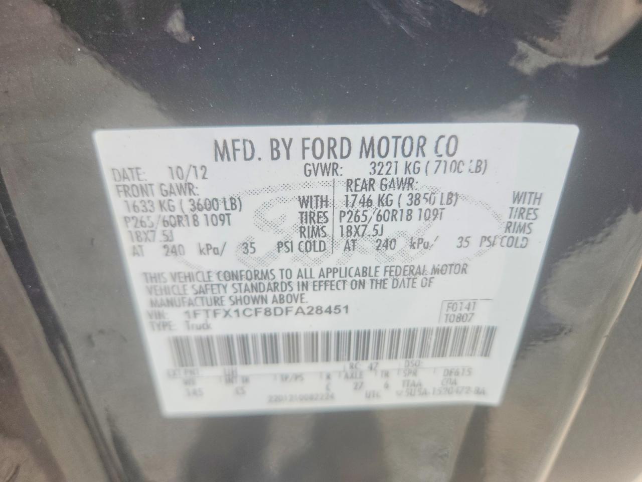 2013 FORD F150