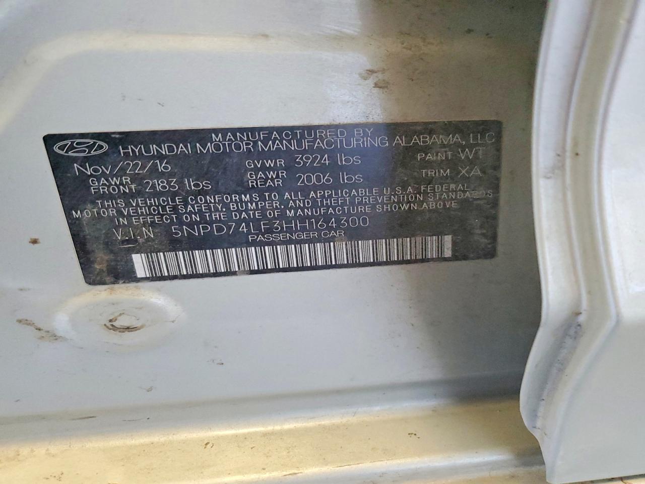 2017 HYUNDAI ELANTRA
