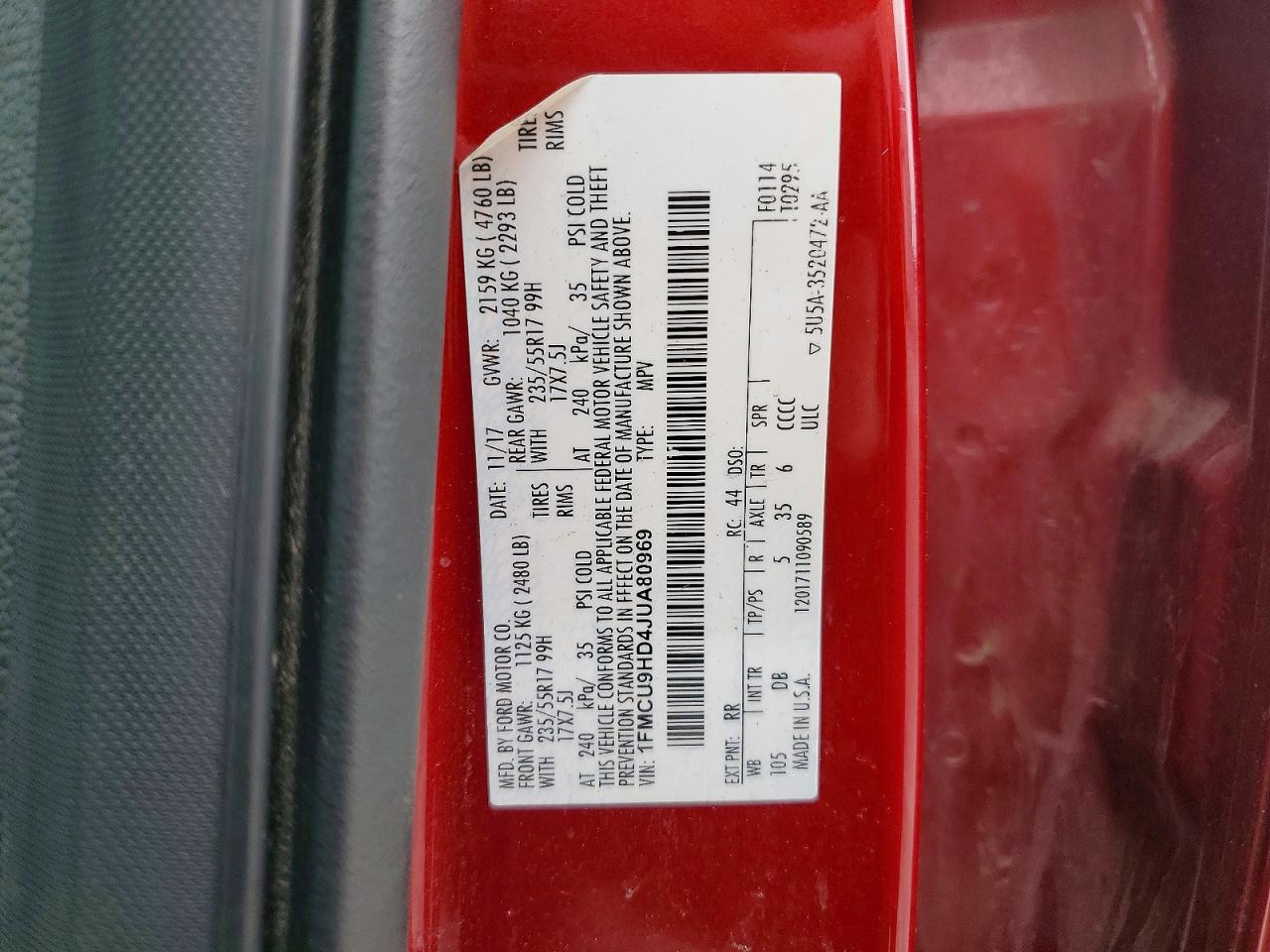 2018 FORD ESCAPE