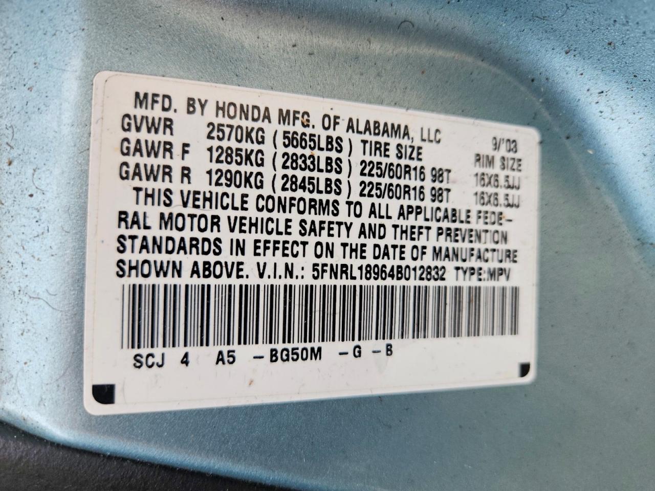 2004 HONDA All Models