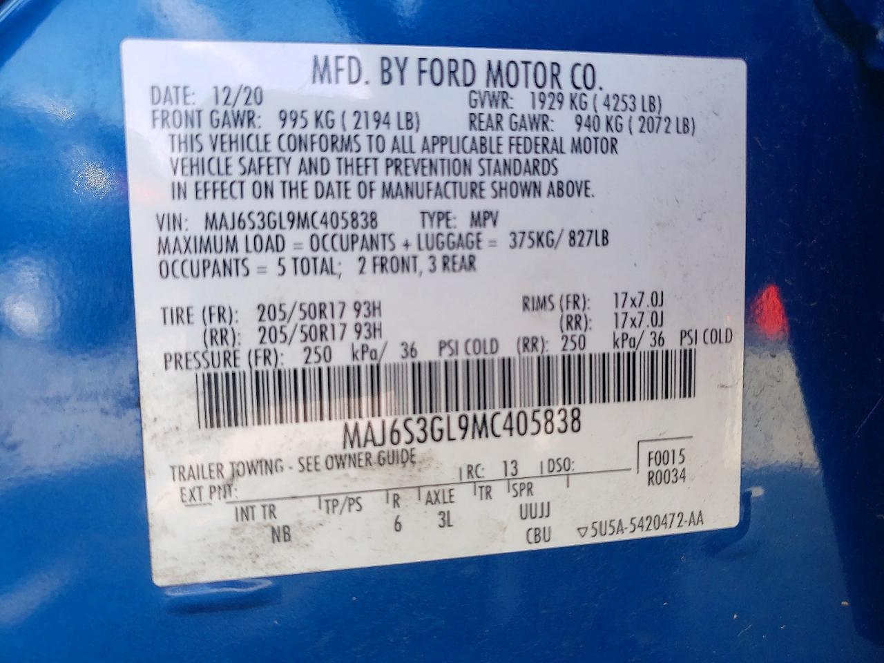 2021 FORD ECOSPORT