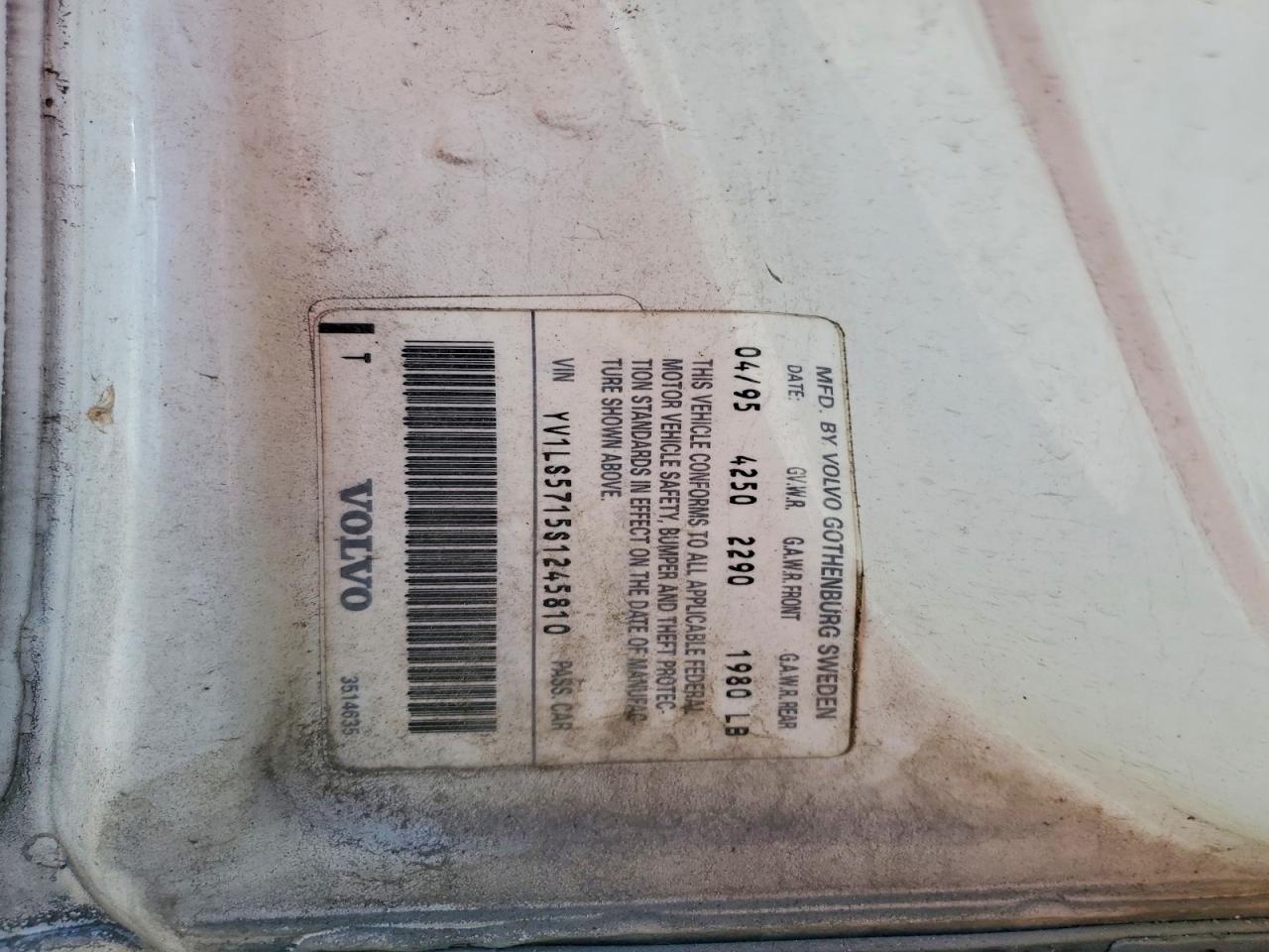 1995 VOLVO 850