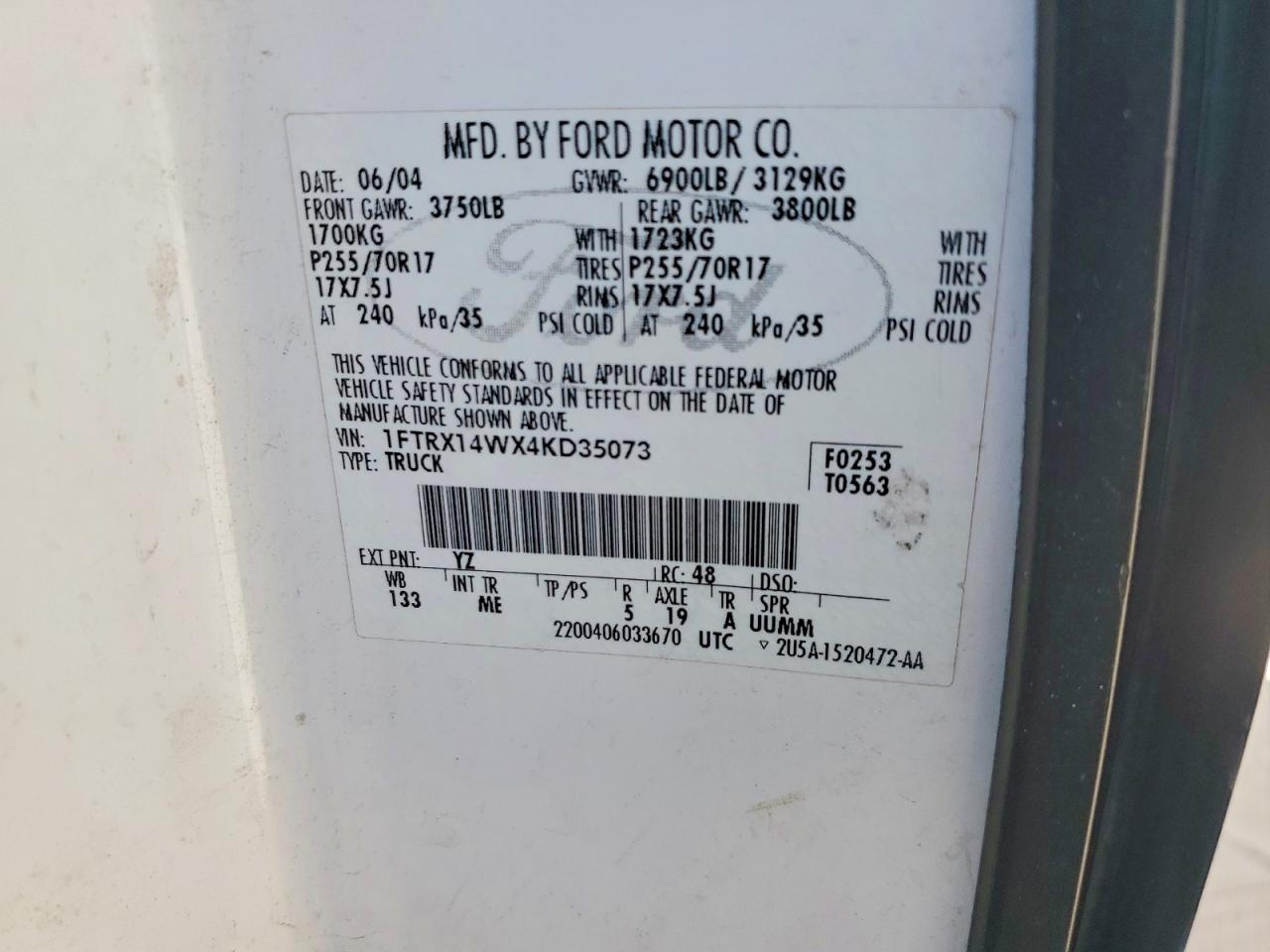2004 FORD F150