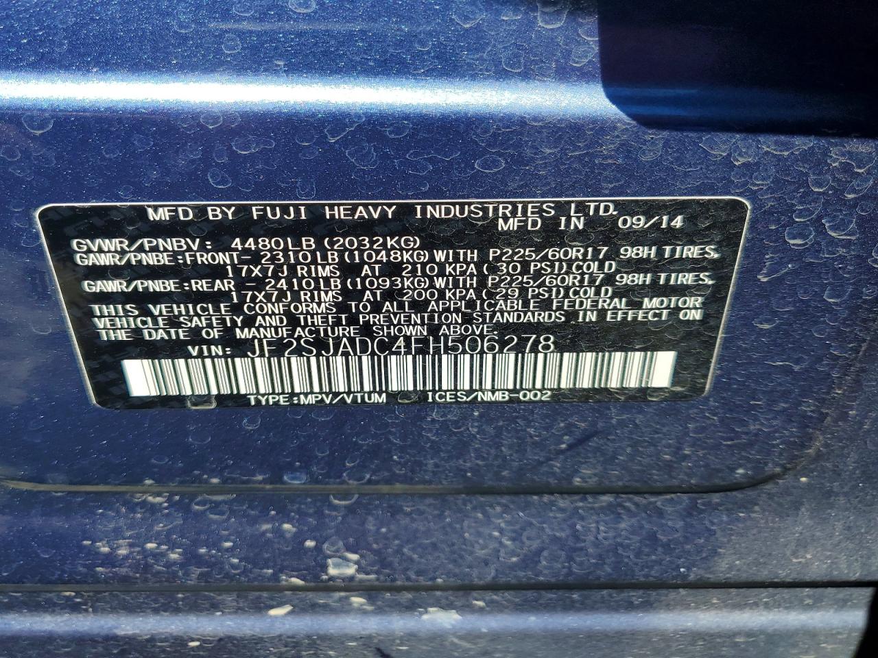2015 SUBARU FORESTER