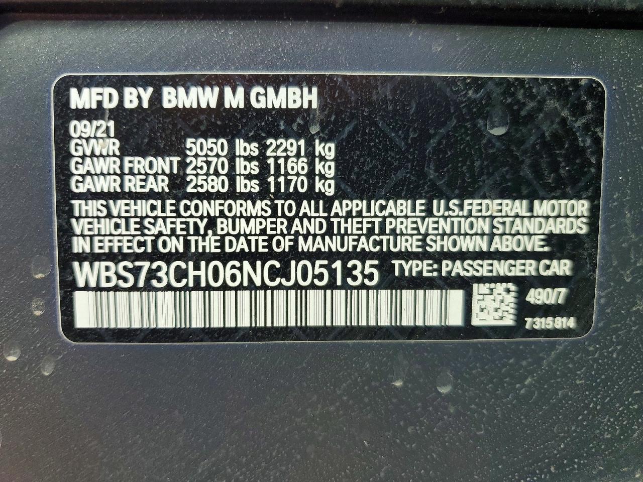 2022 BMW M5