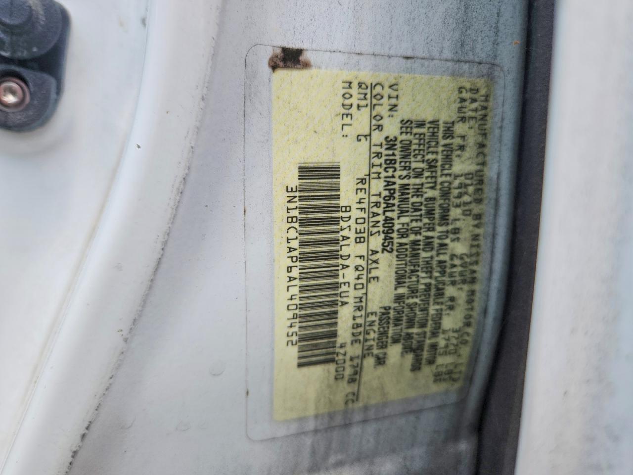 2010 NISSAN VERSA