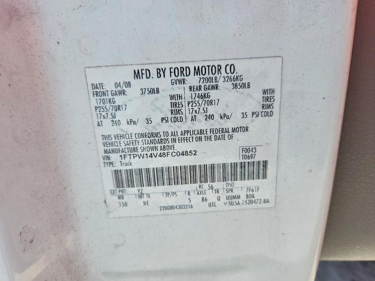 2008 FORD F-150