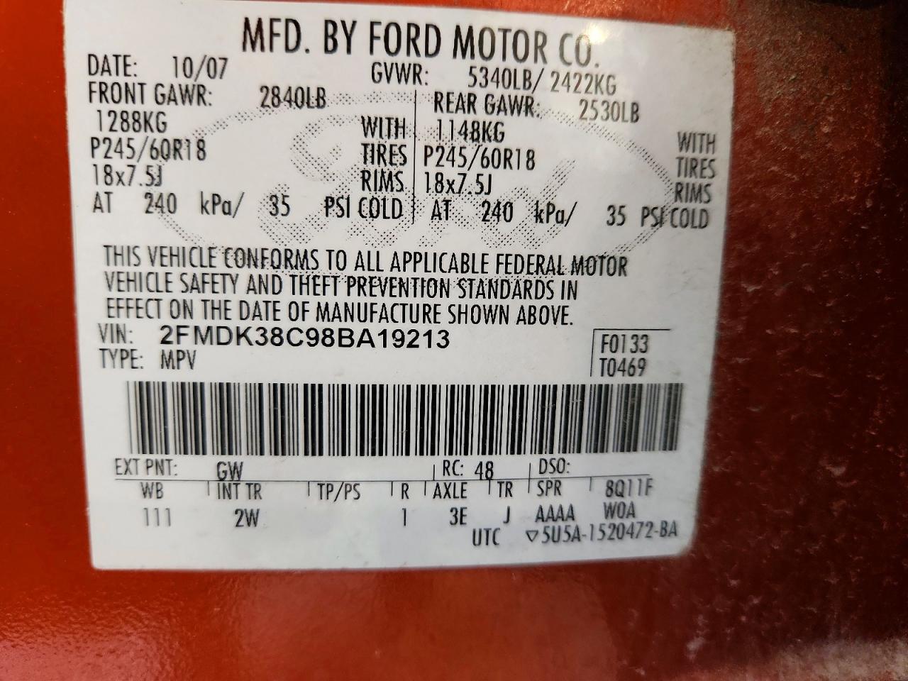2008 FORD EDGE