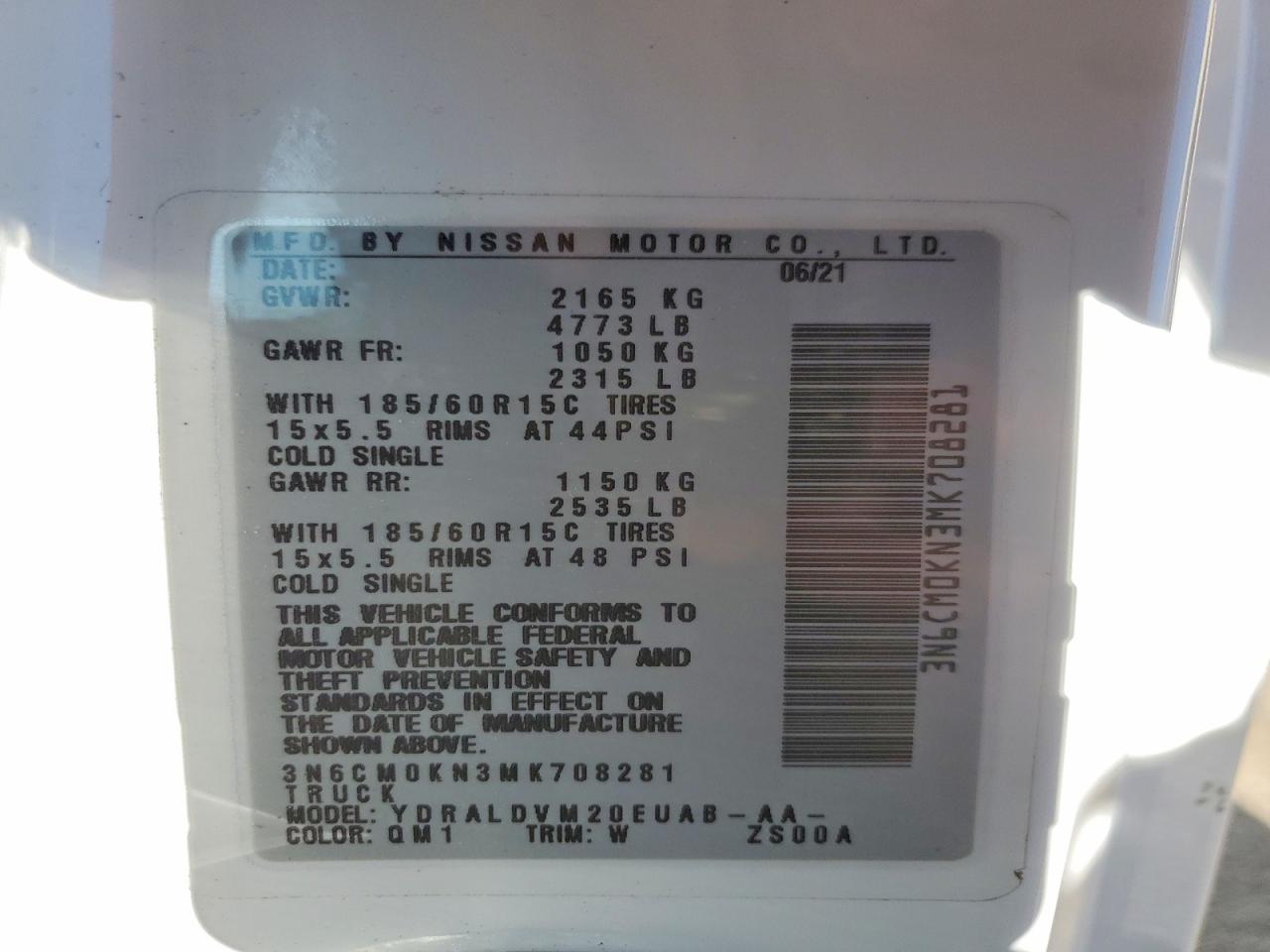 2021 NISSAN NV