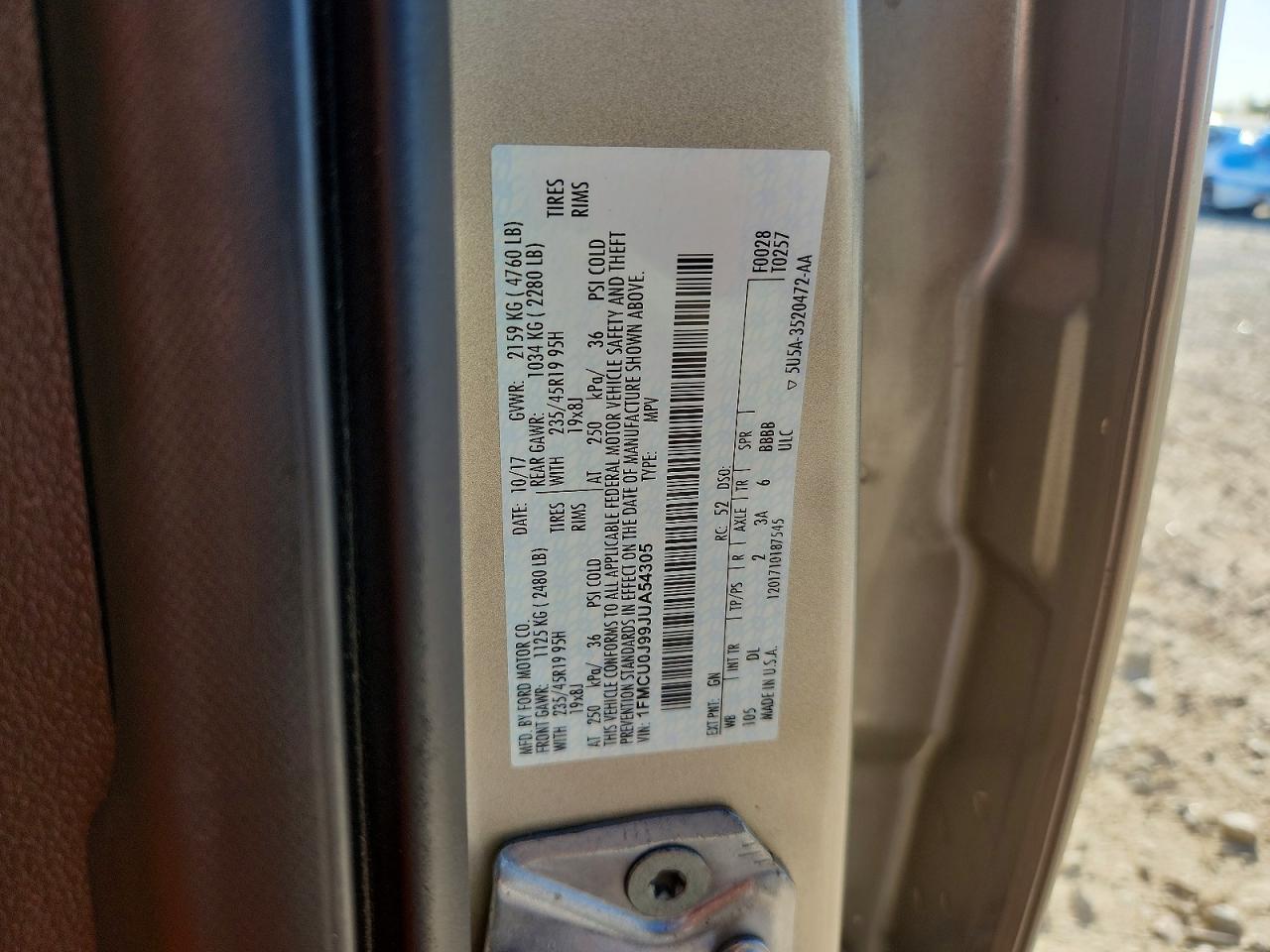 2018 FORD ESCAPE