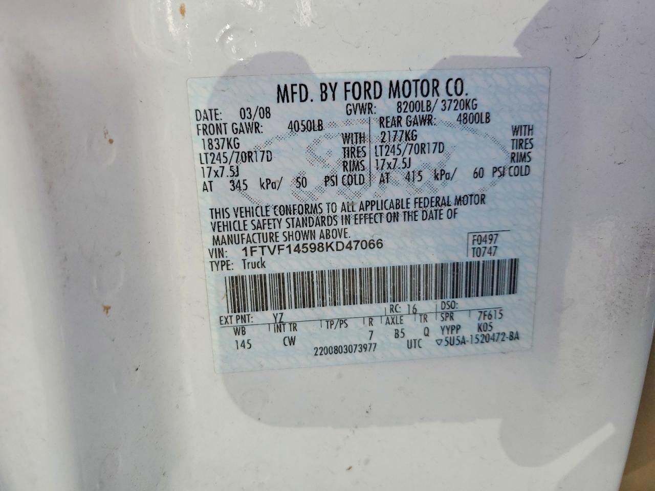2008 FORD All Models