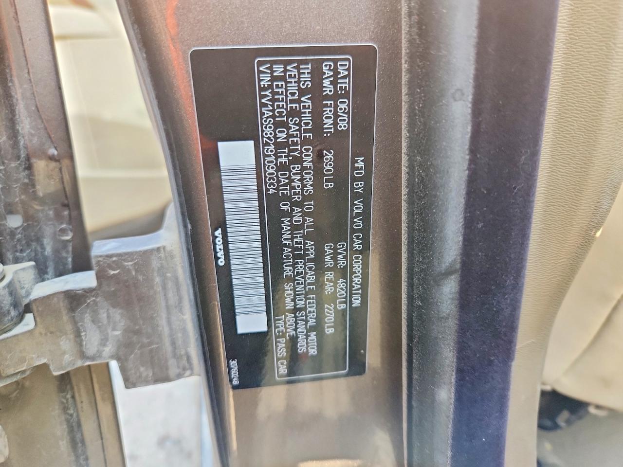 2009 VOLVO S80