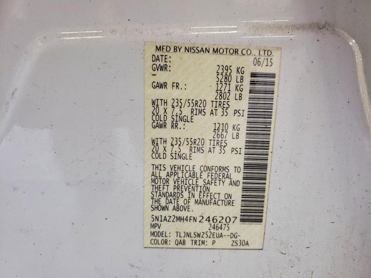 2015 NISSAN MURANO