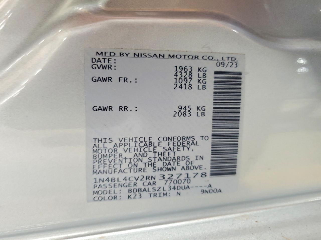 2024 NISSAN ALTIMA