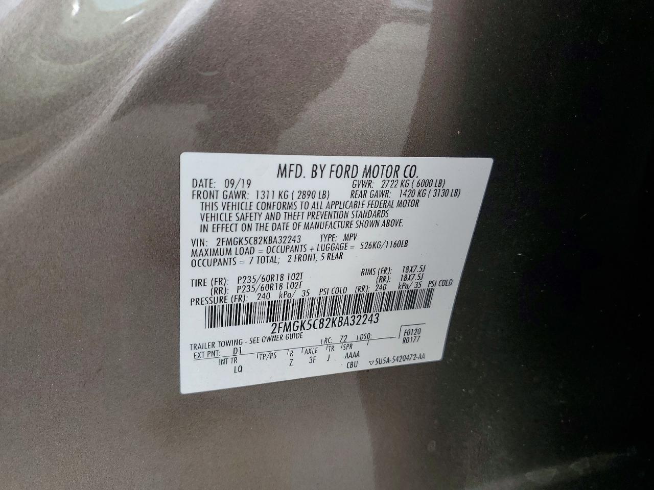 2019 FORD FLEX