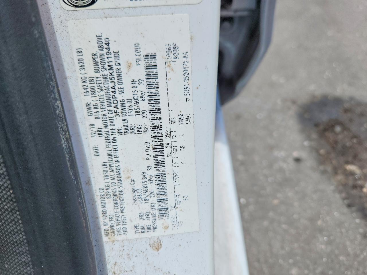 2019 FORD FIESTA
