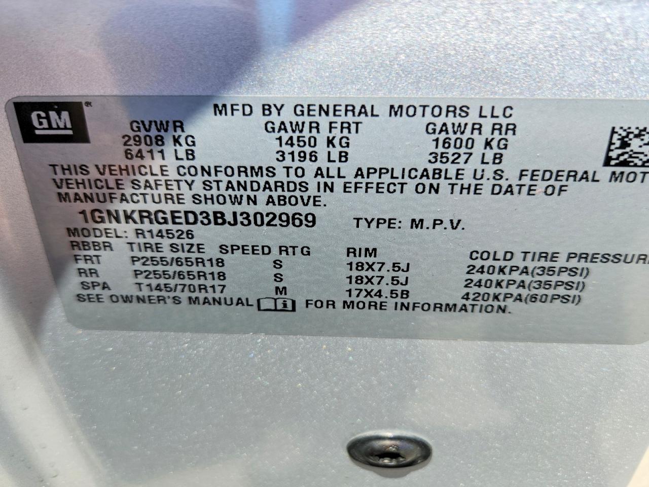 2011 CHEVROLET TRAVERSE