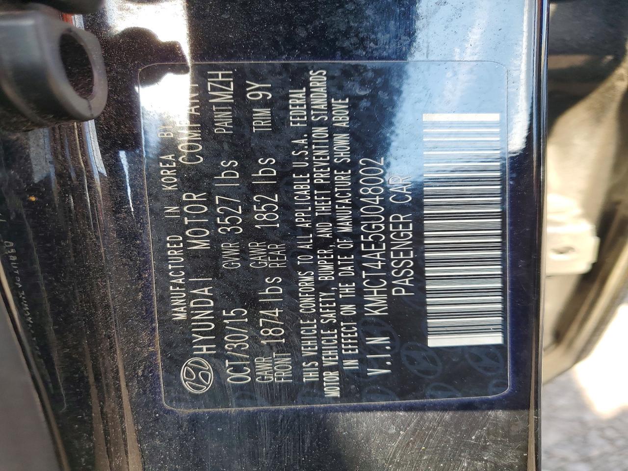 2016 HYUNDAI ACCENT SED