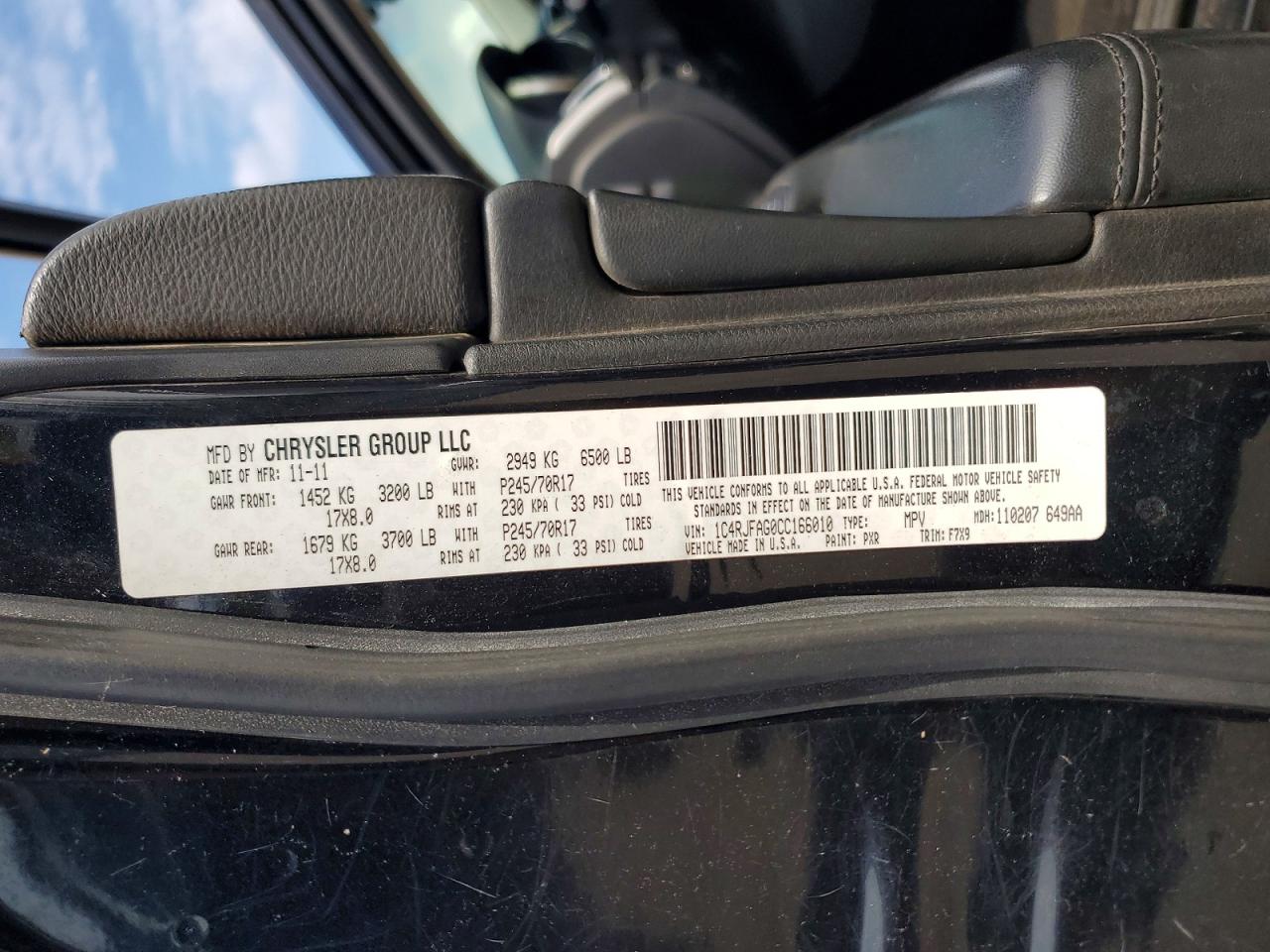 2012 JEEP CHEROKEE