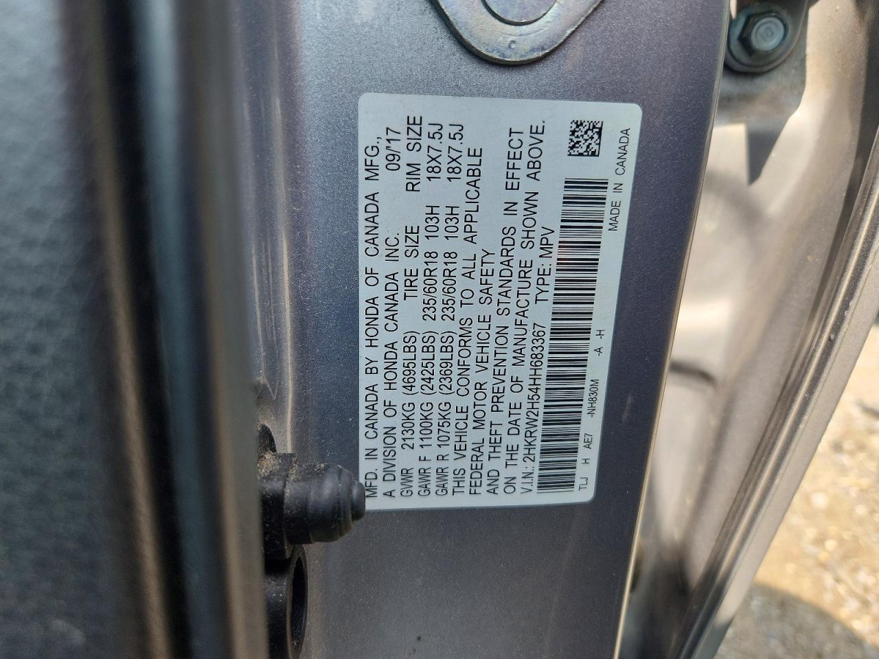 2017 HONDA CRV