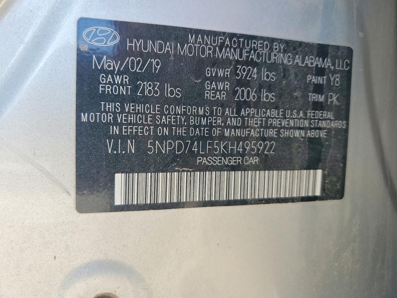 2019 HYUNDAI ELANTRA