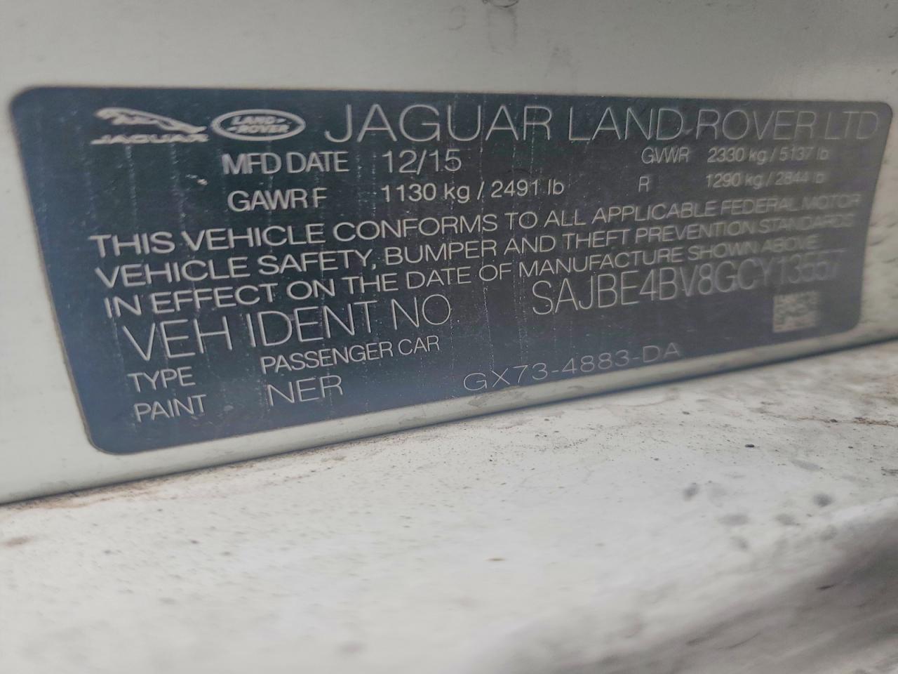 2016 JAGUAR XF