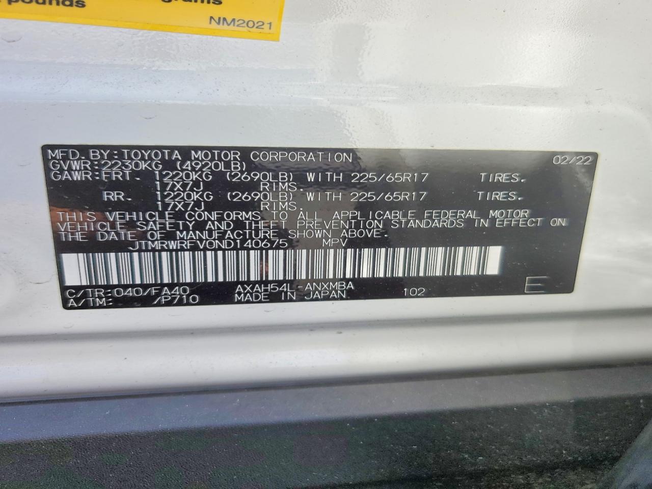 2022 TOYOTA RAV4