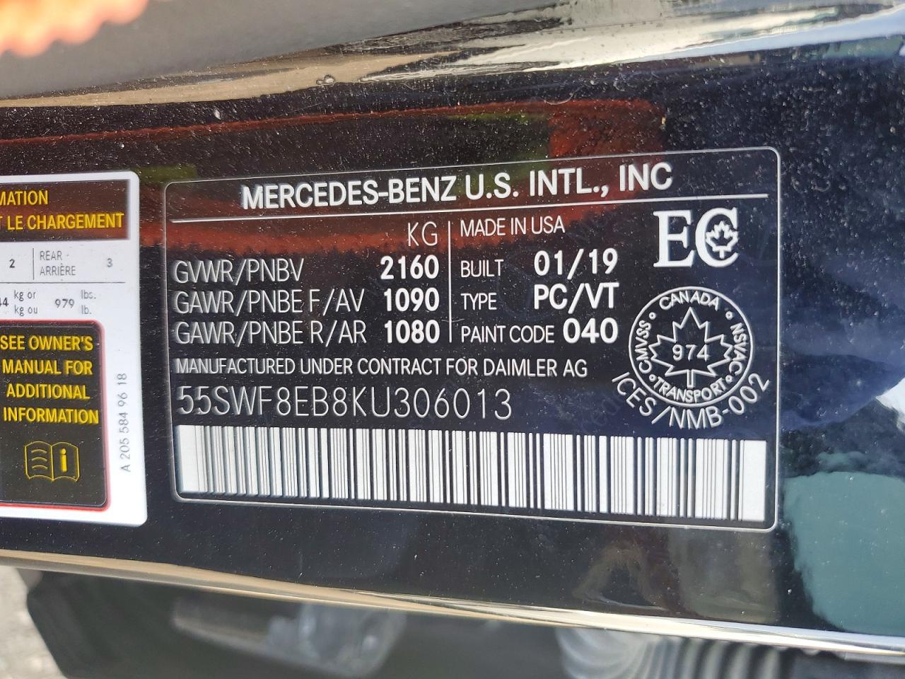 2019 MERCEDES-BENZ C-CLASS