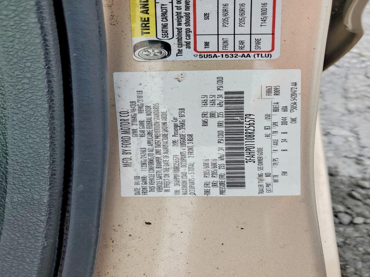 2008 FORD FUSION